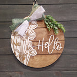 FLORAL ENGRAVED LAYERED DOOR HANGER