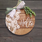 FLORAL ENGRAVED LAYERED DOOR HANGER