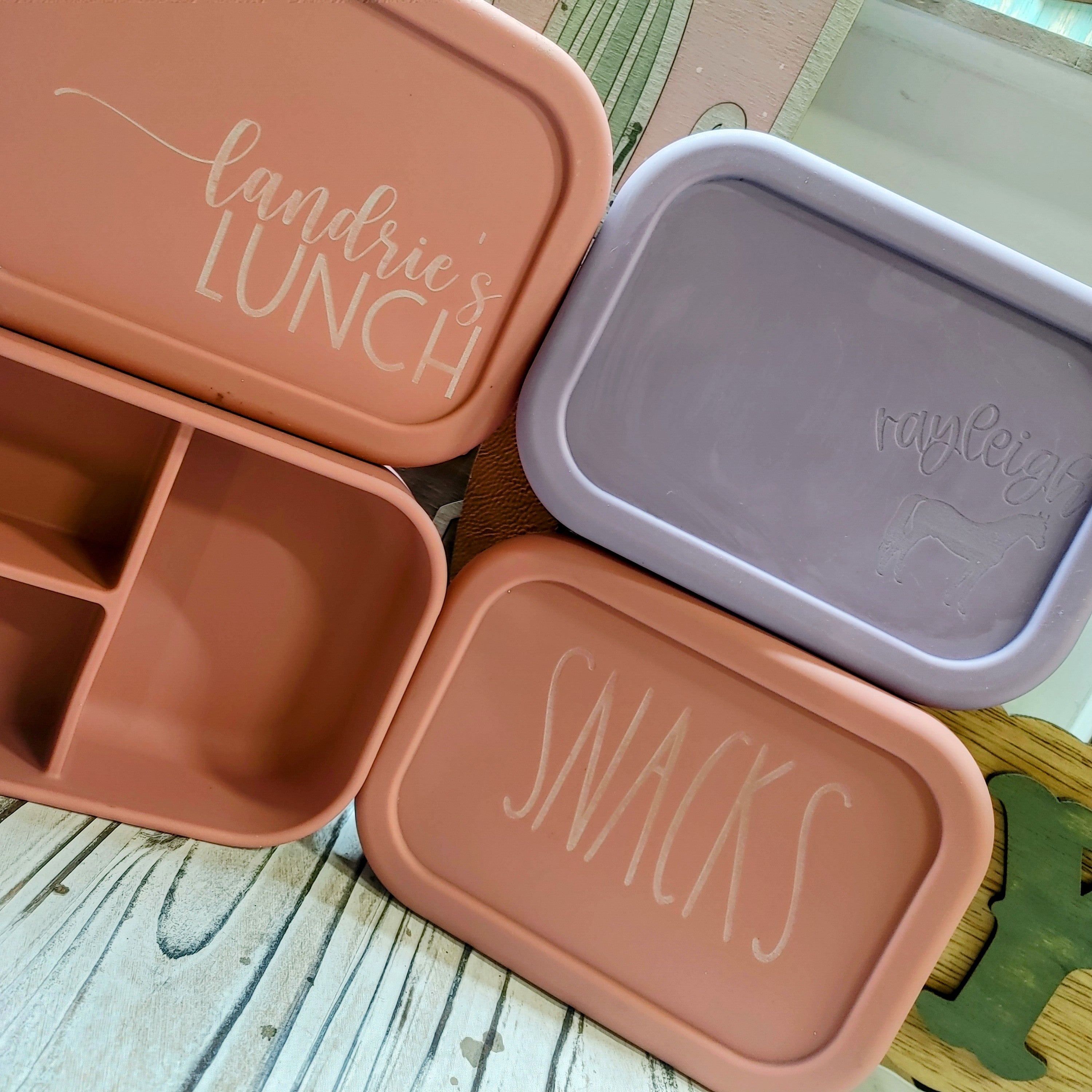 Custom Silicone Lunch Box with Personalization for Child, School Meal  Container with Name, Snack Box, Reusable Container for Work