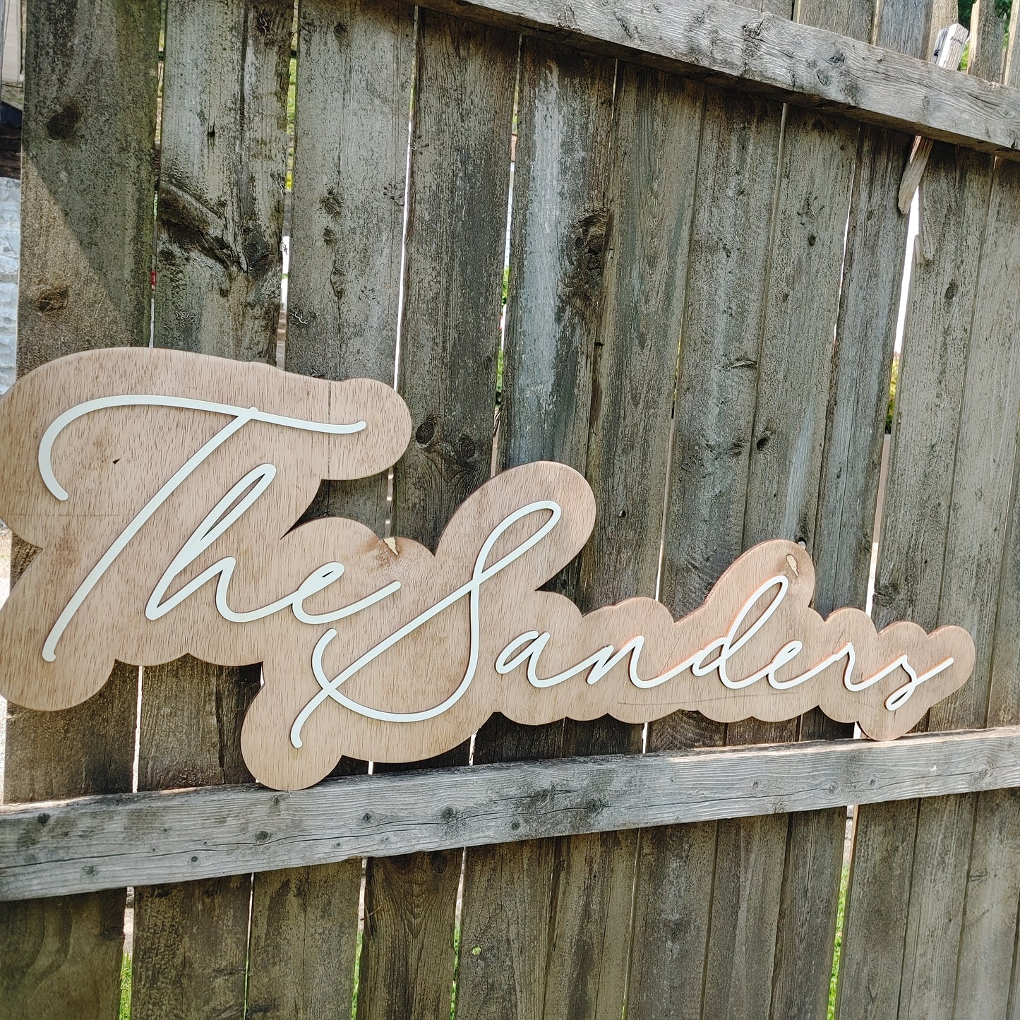 LARGE DOUBLE LAYER NAME SIGN