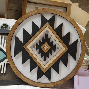 ROUND 12" AZTEC DECOR