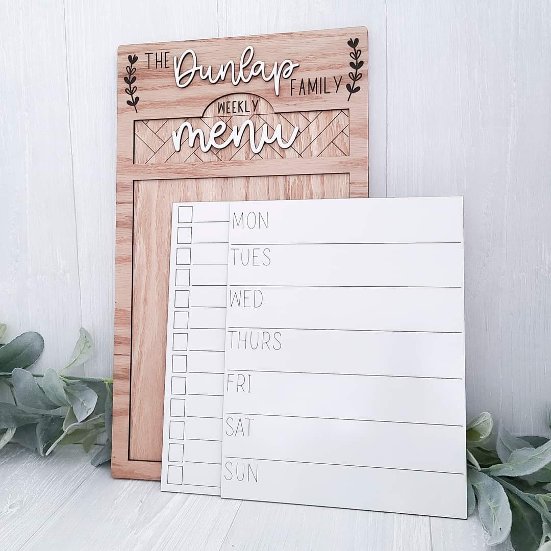 Personalized INTERCHANGEABLE Menu/To Do Sign