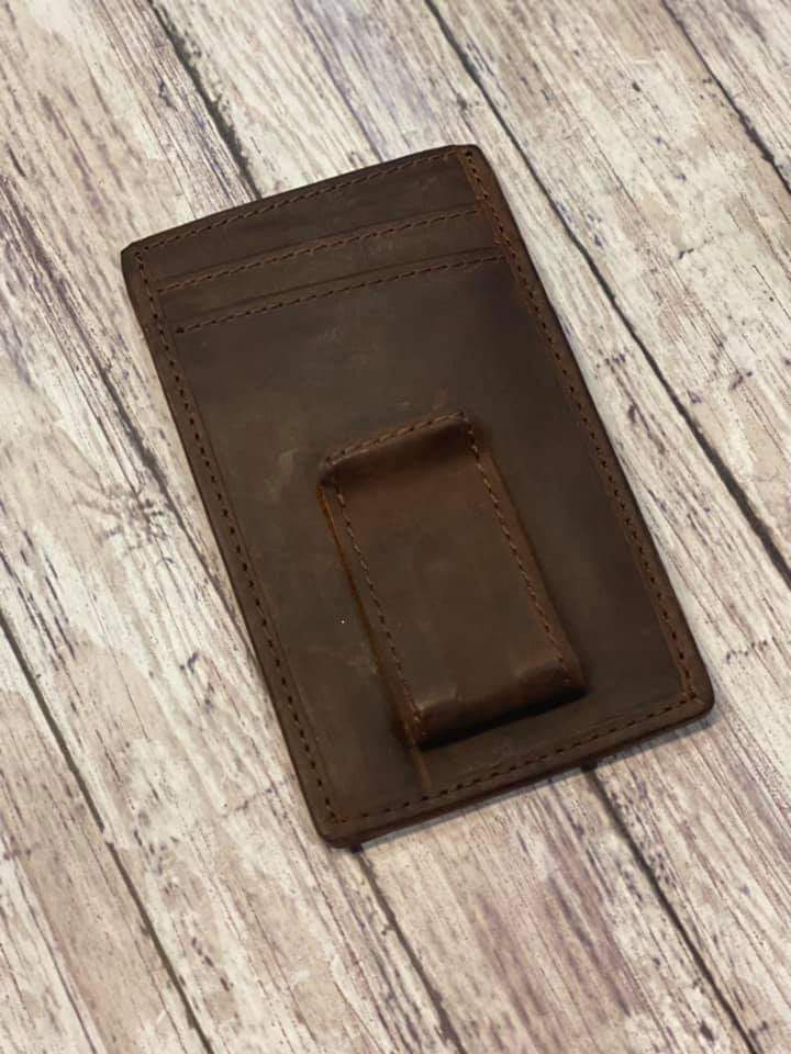 LEATHER MONEY CLIP WALLETS