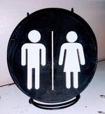 6" 3D Restroom Round Sign