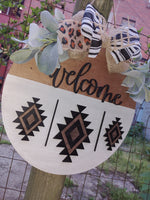 Welcome/Aztec Door Hanger