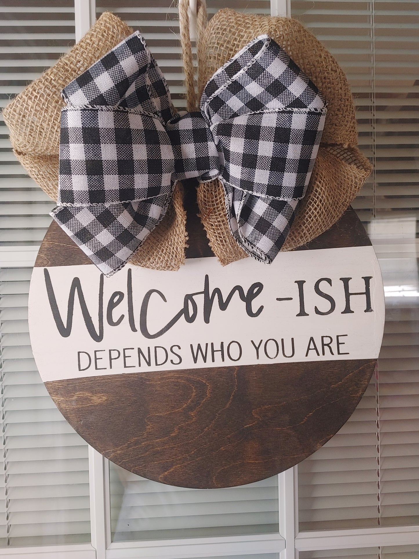 Welcome-ish door hanger