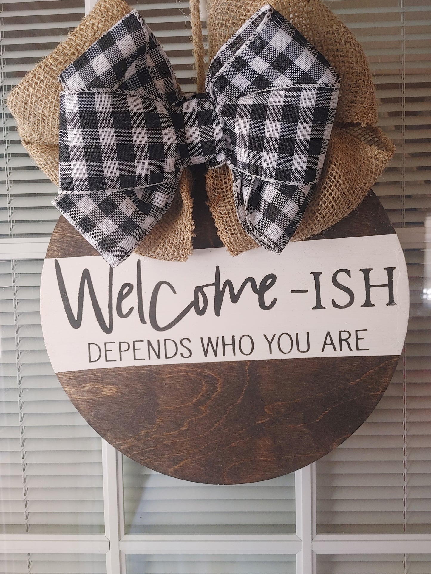 Welcome-ish door hanger